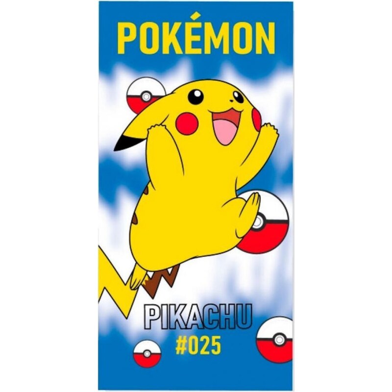 Sahinler Plážová osuška Pokémon 025 Pikachu - 100% bavlna - 70 x 140 cm