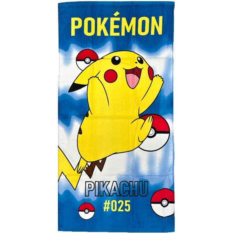 Sahinler Plážová osuška Pokémon 025 Pikachu - 100% bavlna - 70 x 140 cm