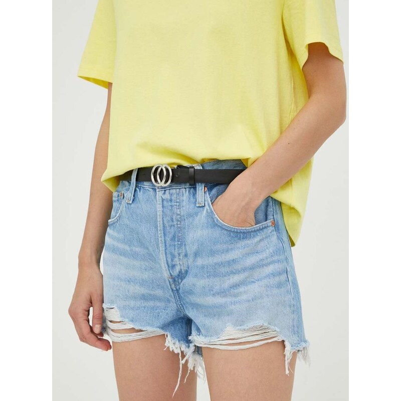 Džínové šortky Levi's 501 dámské, hladké, high waist, 56327.0086-LightIndig