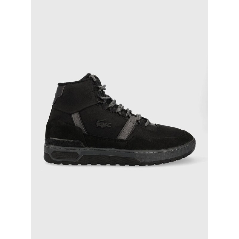 Sneakers boty Lacoste T-Clip Winter Mid černá barva