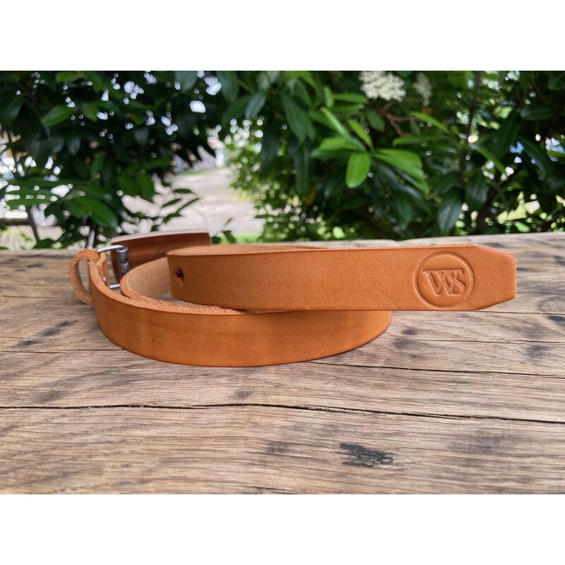 Wood Style Opasek Slim Šedé hedvábí