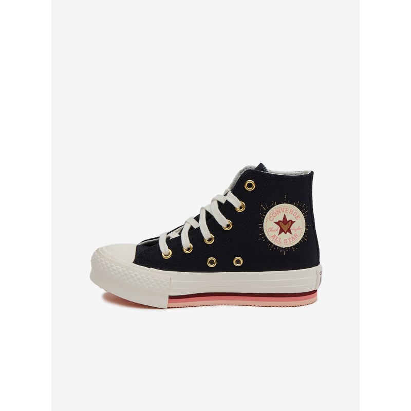 Černé holčičí kotníkové tenisky Converse Chuck Taylor All Star - Holky