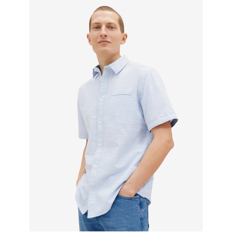 Světle modrá pánská košile Tom Tailor - Pánské