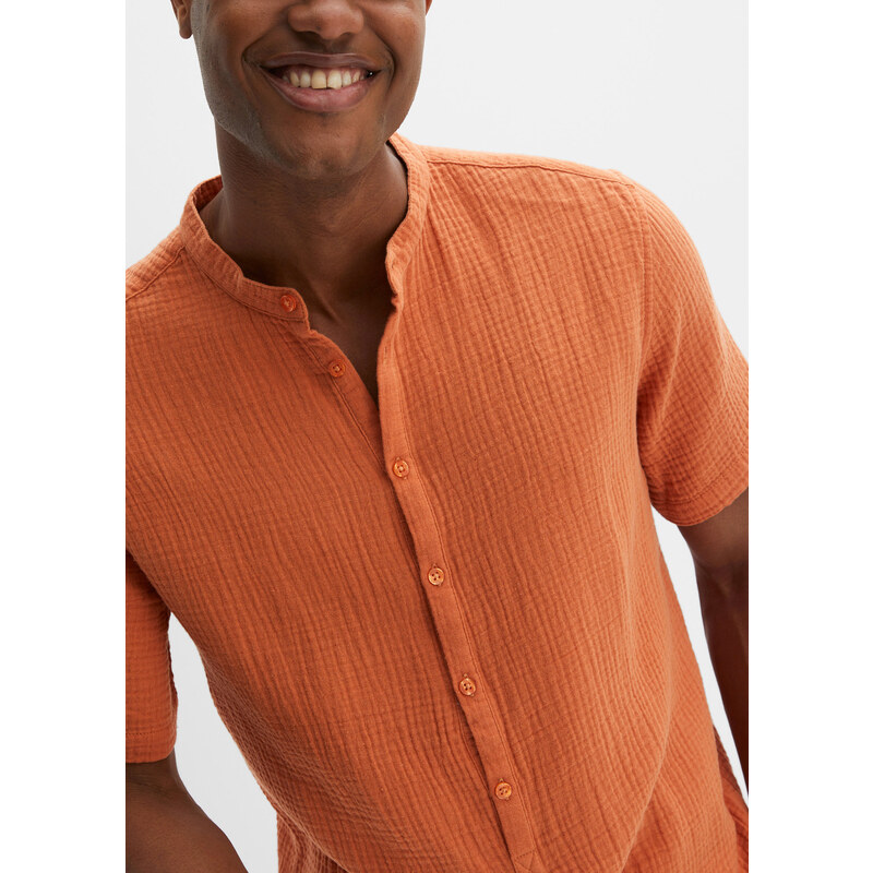 bonprix Košile, krátký rukáv Oranžová