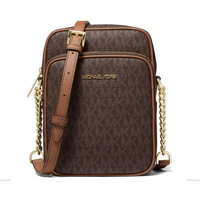 Michael Kors Jet Set Medium Logo Crossbody Brown