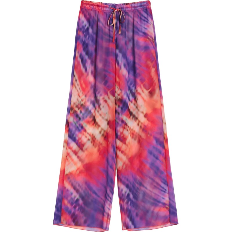 Bershka Kalhoty fialová / mix barev 109105962