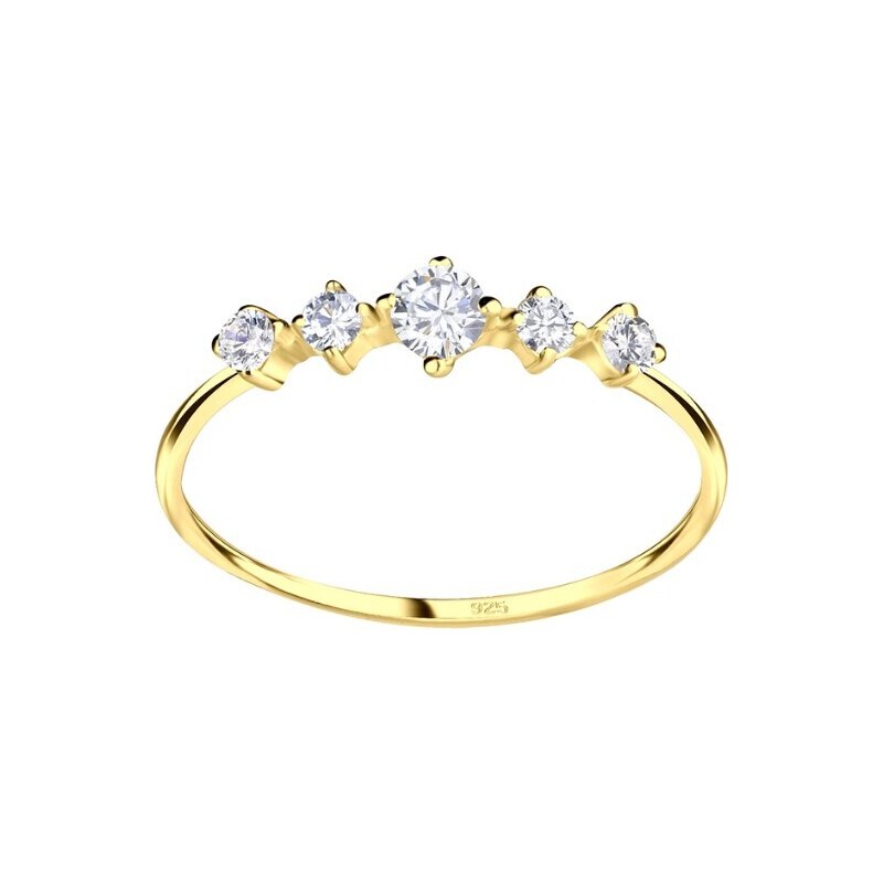 SYLVIENE Pozlacený prstýnek Sparkle se Zirkony 97998680