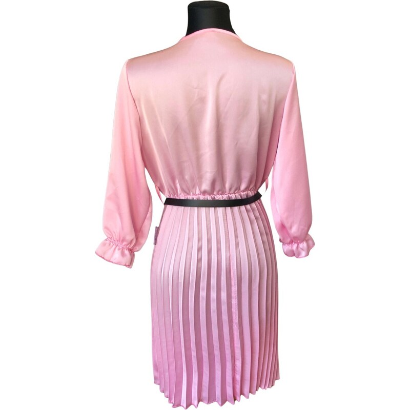 HollywoodStyle.cz krátké plisované společenské šaty Fizy: Růžová Polyester ONESIZE