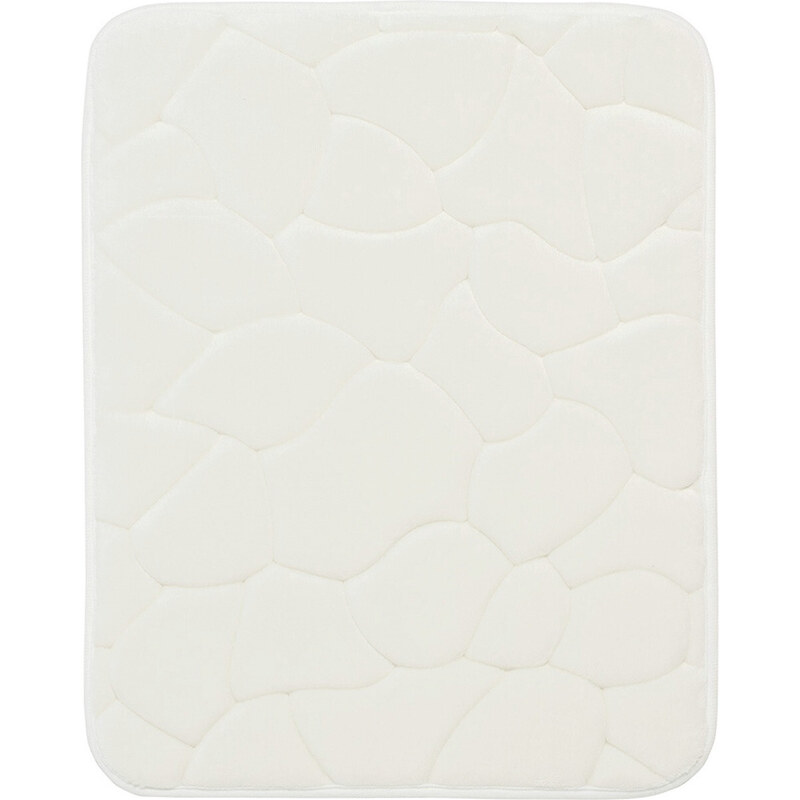 BO-MA koberce Protiskluzová koupelnová předložka 3D 0133 White - 50x80 cm