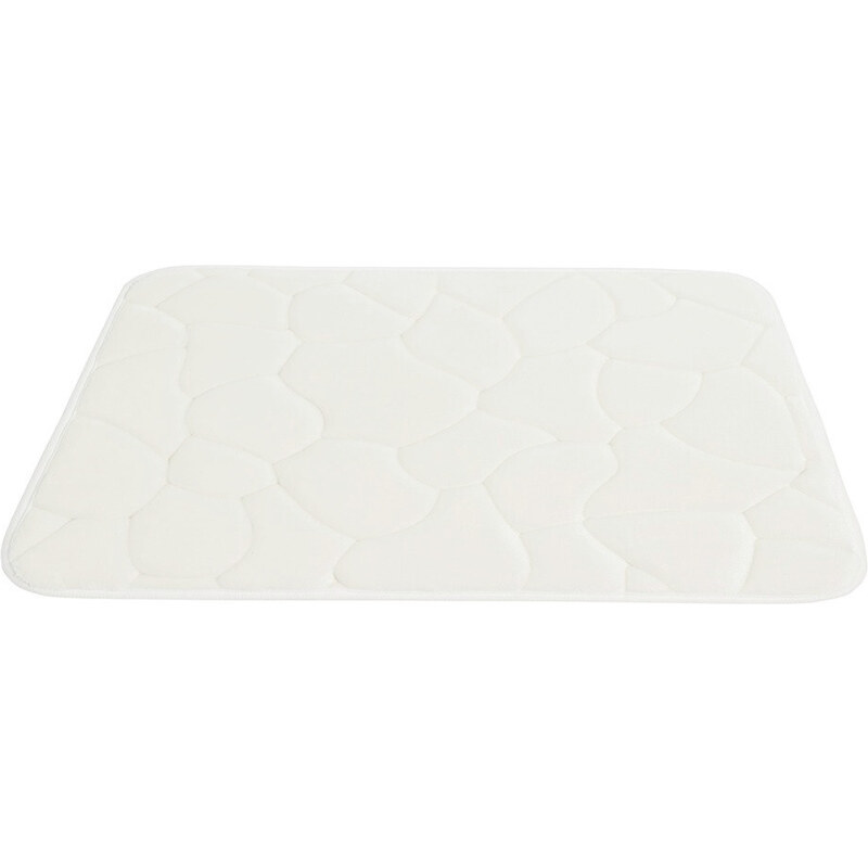 BO-MA koberce Protiskluzová koupelnová předložka 3D 0133 White - 50x80 cm