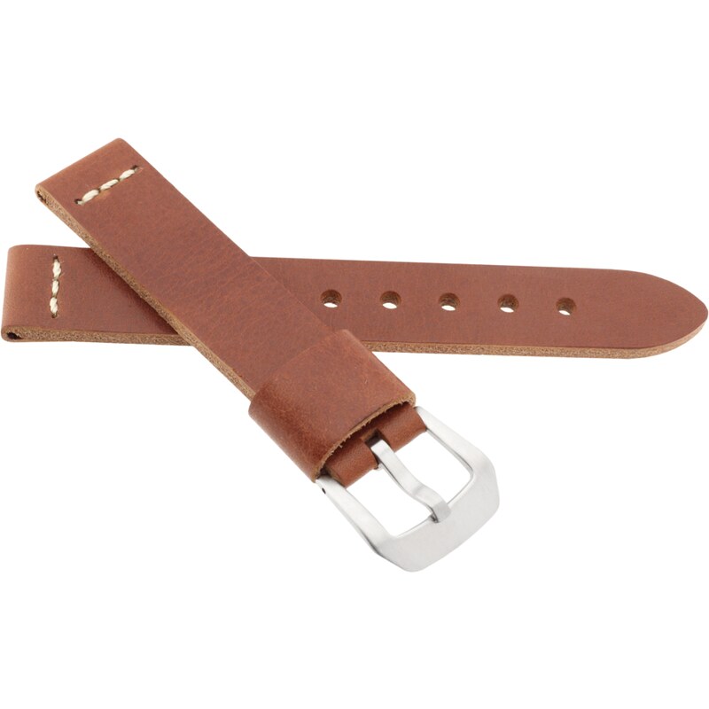 JVD Kožený unisex hnědý řemínek na hodinky R41103/18