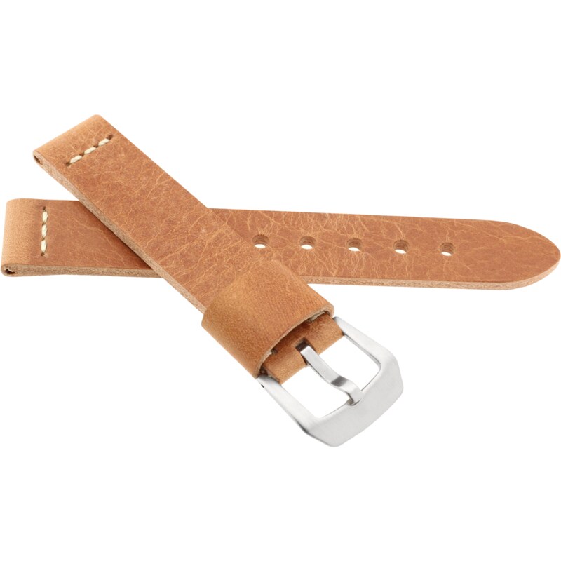 JVD Kožený unisex hnědý řemínek na hodinky R41110/18