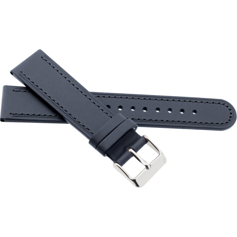 JVD Kožený unisex černý řemínek na hodinky R41609/12