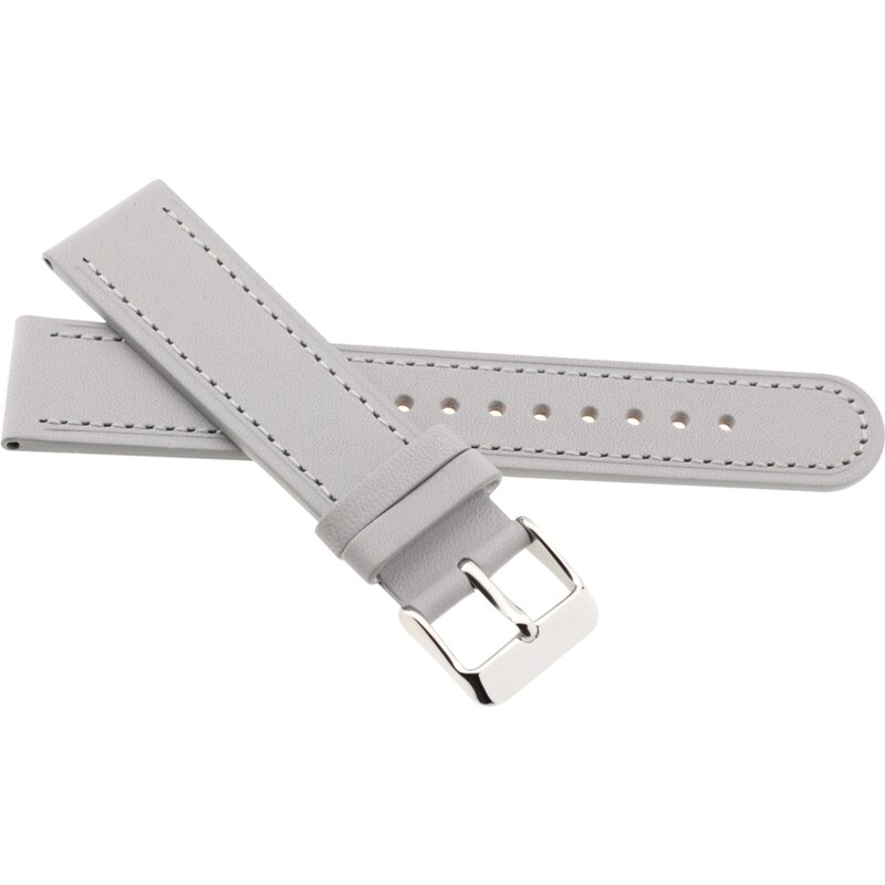 JVD Kožený unisex šedivý řemínek na hodinky R41614/12