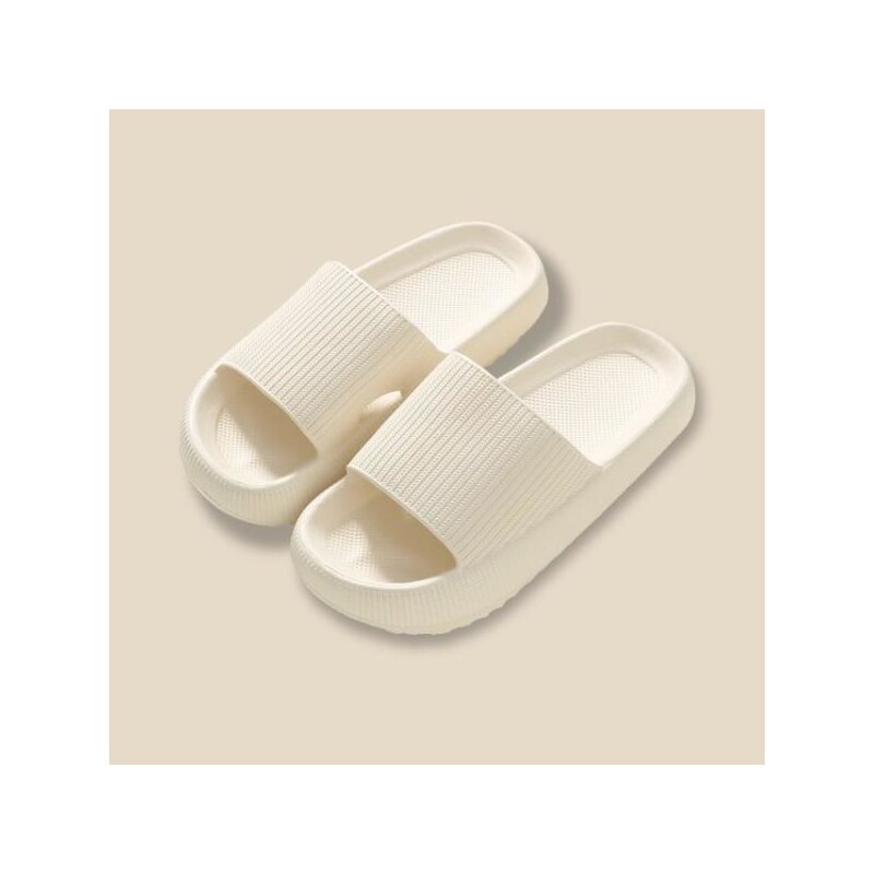 Dámské pohodlné bílé nazouváky - pantofle