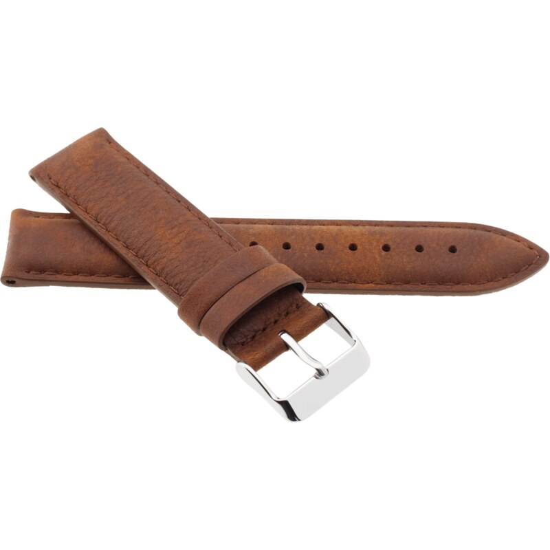 JVD Kožený unisex hnědý řemínek na hodinky R41903/18