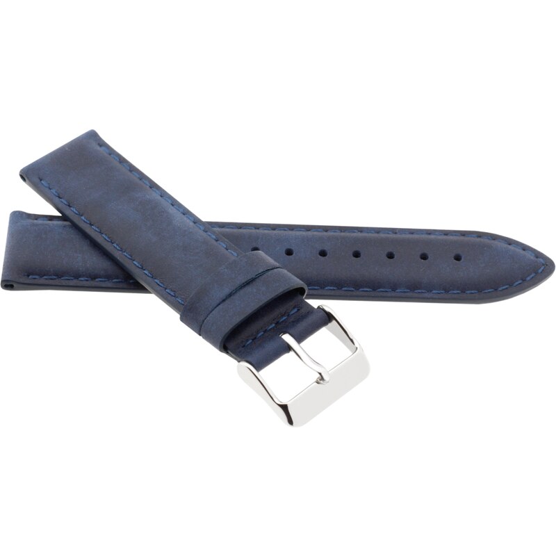 JVD Kožený unisex modrý řemínek na hodinky R41909/18