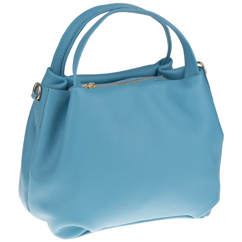 Modrá kožená italská crossbody kabelka Tea Blu Marina