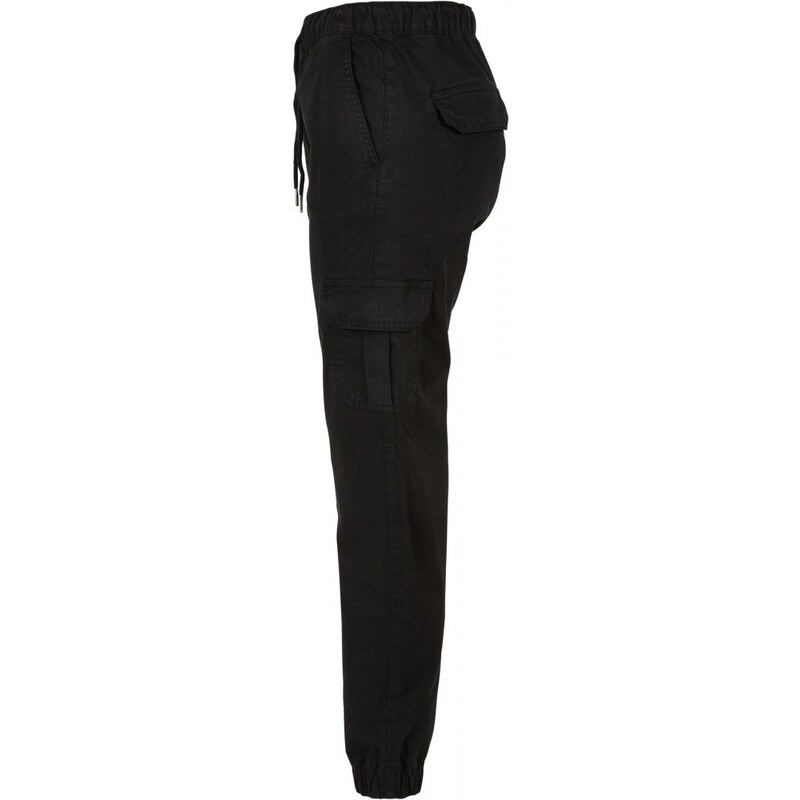 URBAN CLASSICS Ladies High Waist Cargo Jogging Pants - black