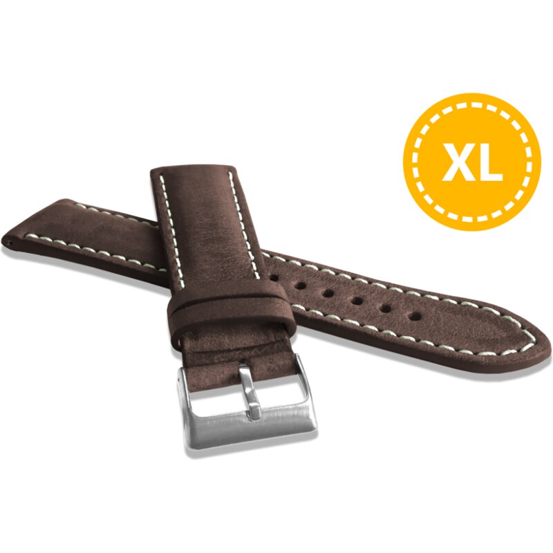 LAVVU XL Prodloužený přírodně barvený tmavě hnědý řemínek NATURE z 113096650