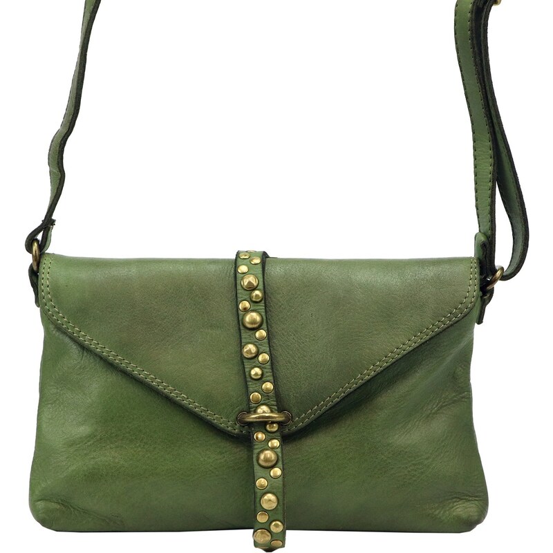 Dámská kožená crossbody kabelka VS 013 zelená