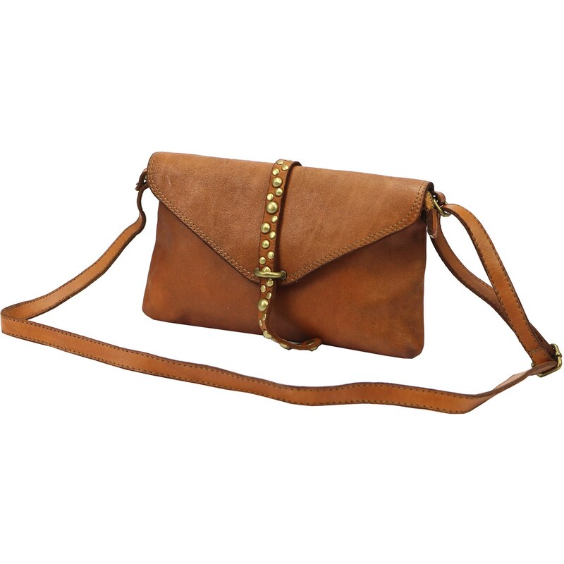 Dámská kožená crossbody kabelka VS 013 camel