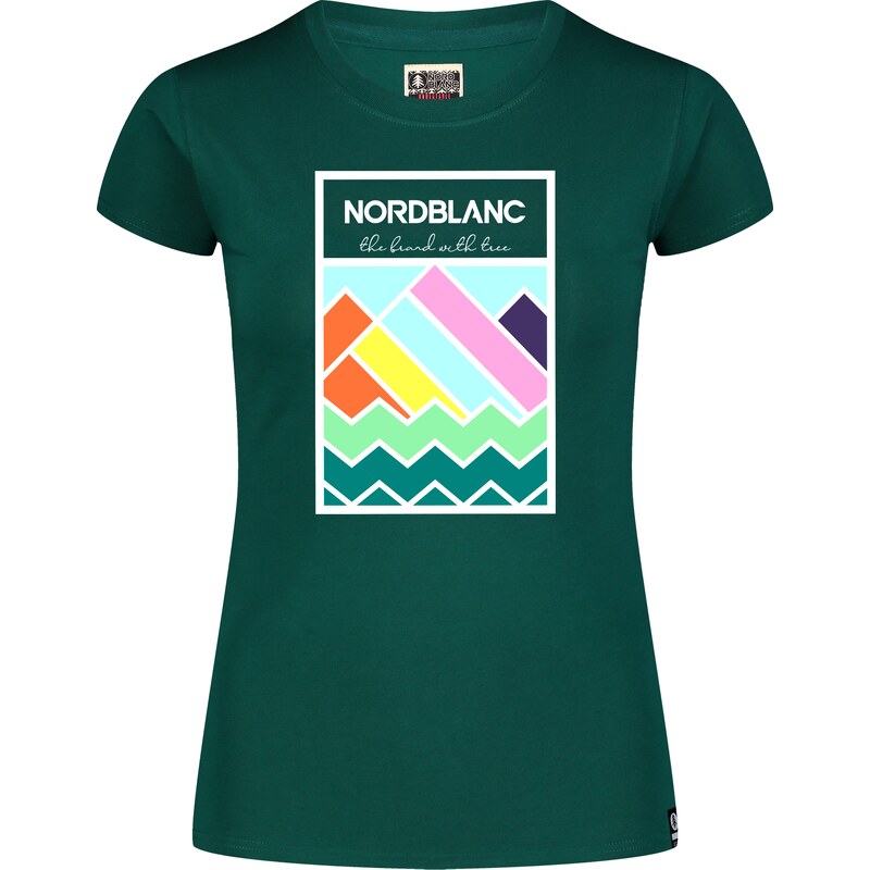 Nordblanc Zelené dámské bavlněné tričko SUNBOW