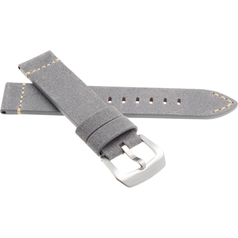 JVD Kožený unisex šedý řemínek na hodinky R41014/20