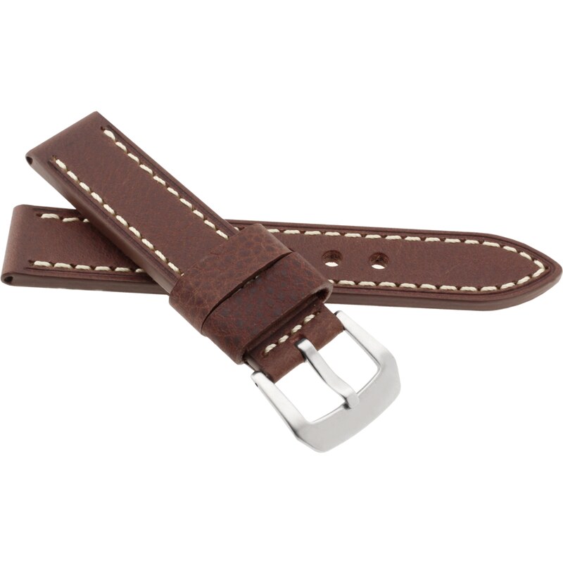 JVD Kožený unisex hnědý řemínek na hodinky R41202/20