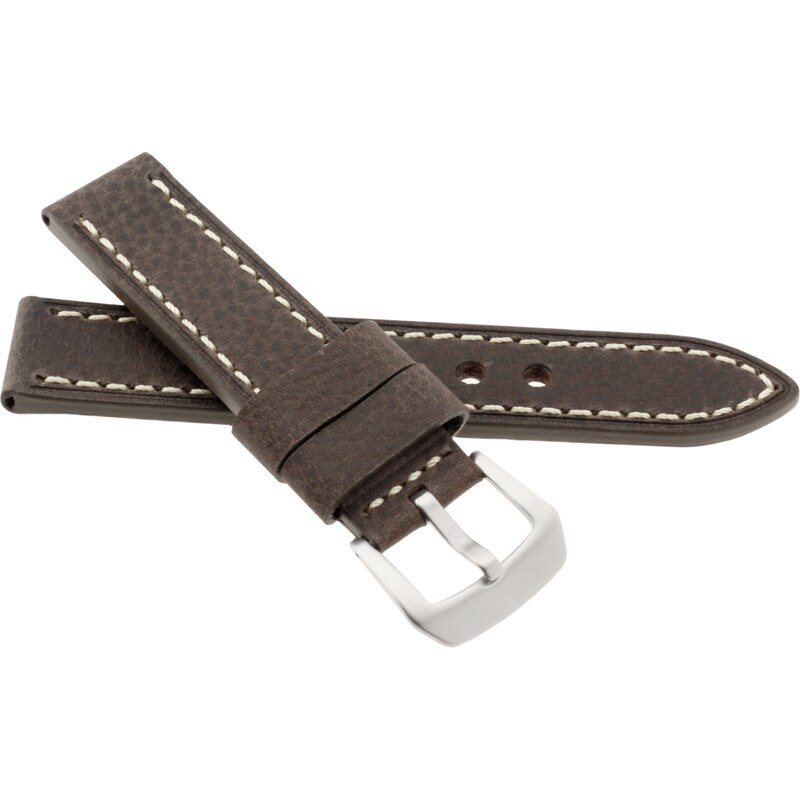 JVD Kožený unisex hnědý řemínek na hodinky R41214/20