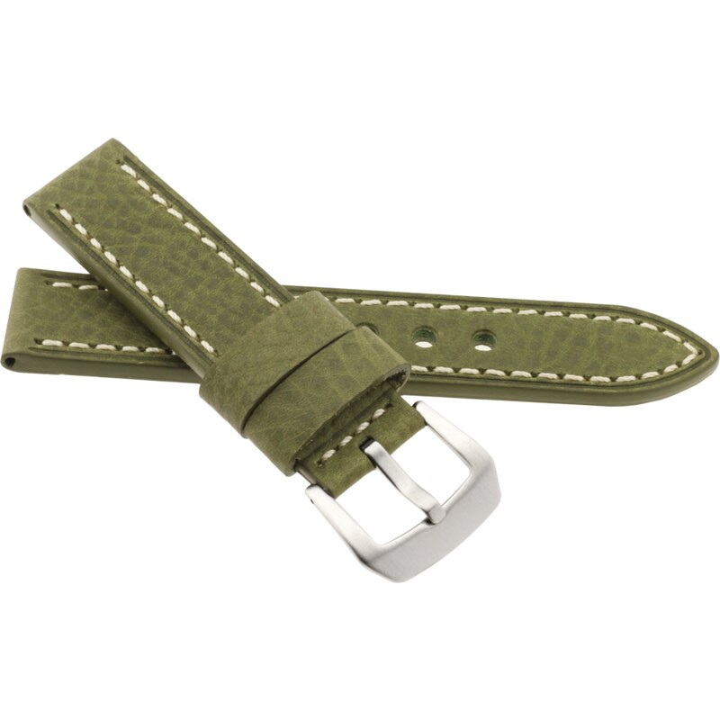 JVD Kožený unisex zelený řemínek na hodinky R41218/20
