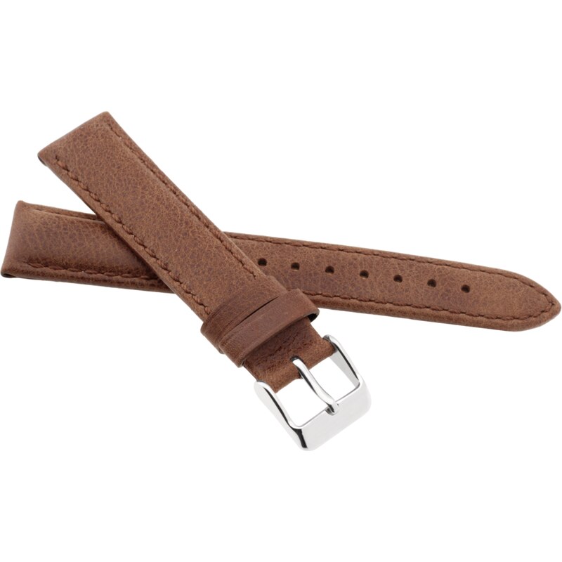 JVD Kožený unisex hnědý řemínek na hodinky R41503/18