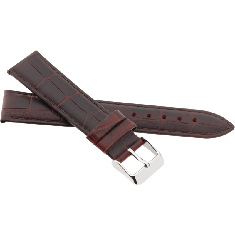 JVD Kožený unisex hnědý řemínek na hodinky R41702/14