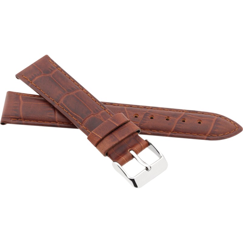 JVD Kožený unisex hnědý řemínek na hodinky R41703/12