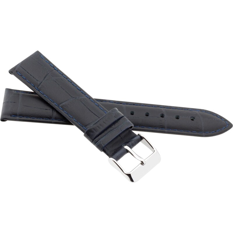 JVD Kožený unisex modrý řemínek na hodinky R41709/12
