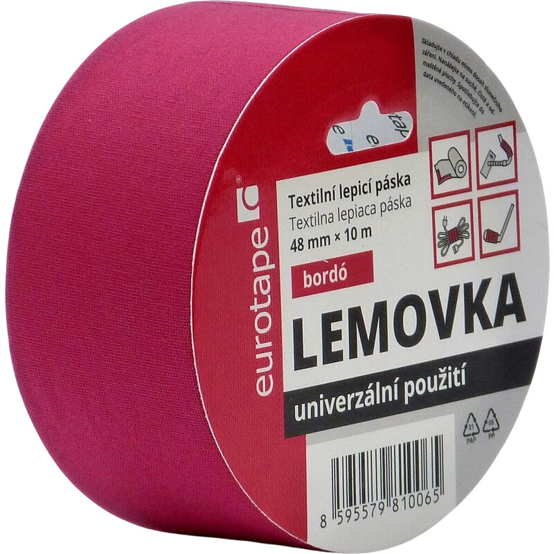 Europack Lemovka - lemovací páska na koberce - bordo - Balení: Šířka 5 cm, návin 10 metrů