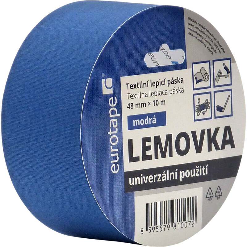 Europack Lemovka - lemovací páska na koberce - modrá - Balení: Šířka 5 cm, návin 10 metrů