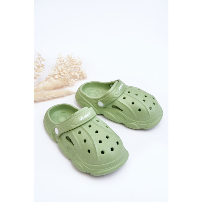 Kesi Dětské pěnové pantofle Crocs Zelená Cloudy