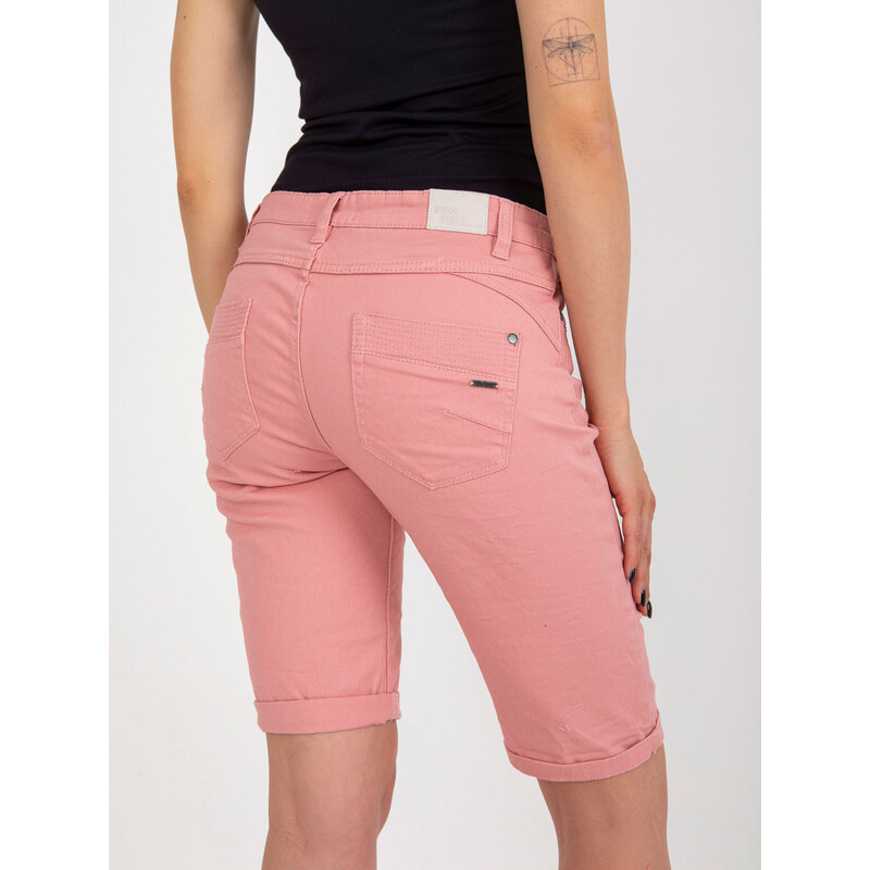 Fashionhunters Růžové džínové šortky od STITCH & SOUL
