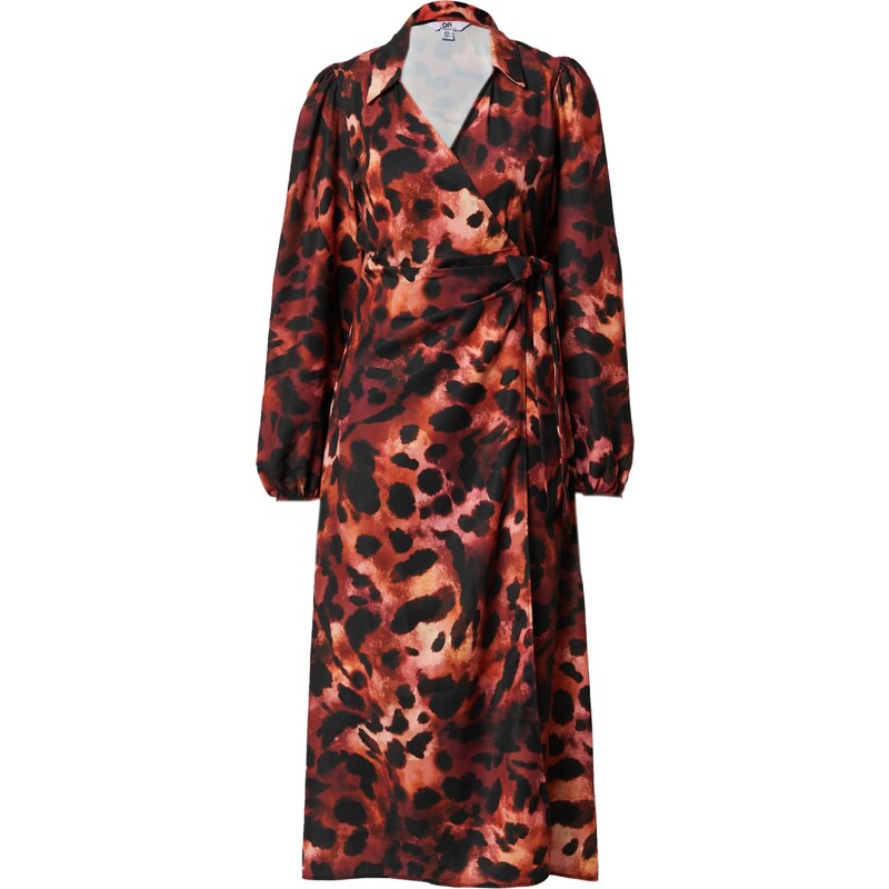 Dorothy Perkins Košilové šaty krémová / rezavě hnědá / černá