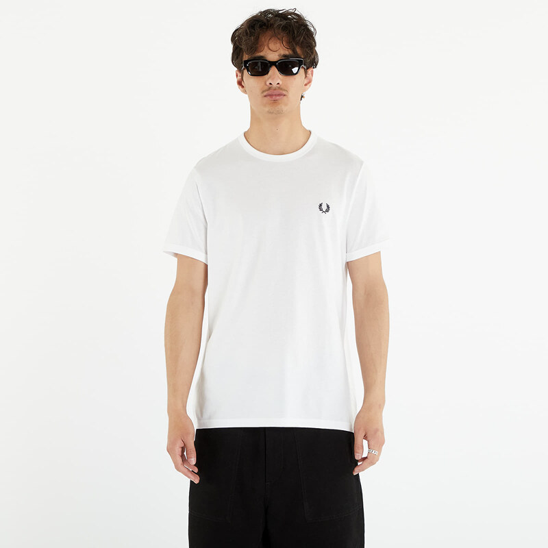 Pánské tričko FRED PERRY Ringer Tee White