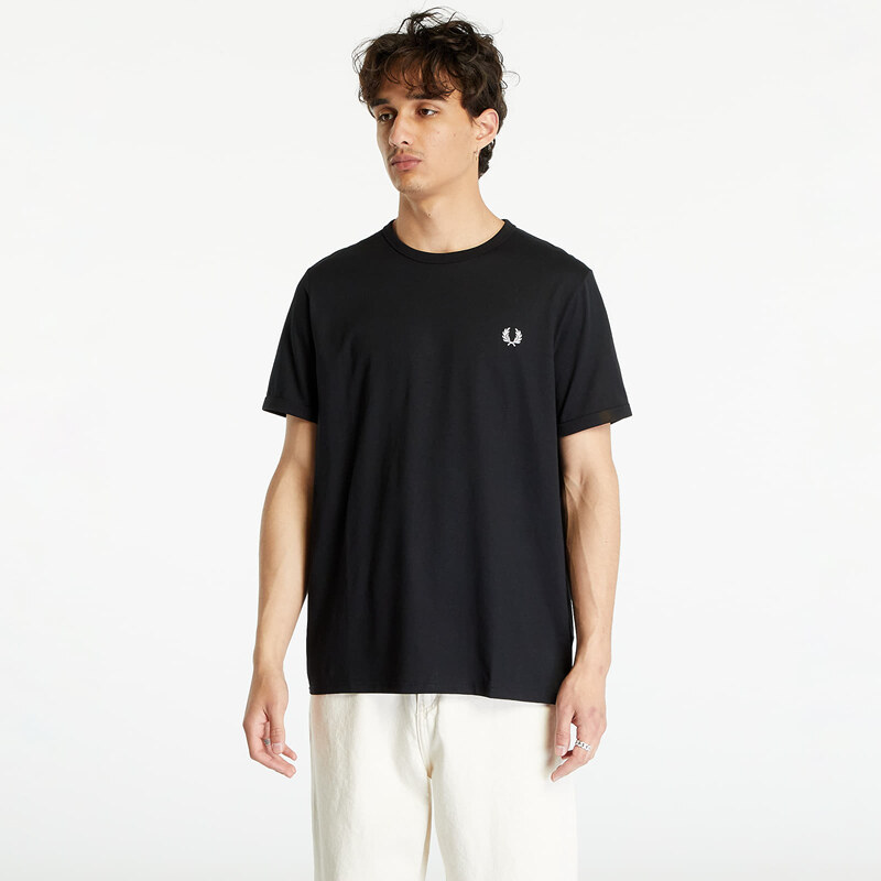 Tričko FRED PERRY Ringer Tee Black M