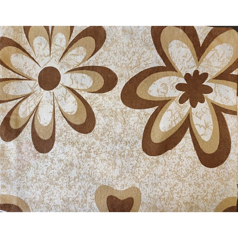 Top textil Povlak na polštářek Hnědé květy 40x50 cm knoflík