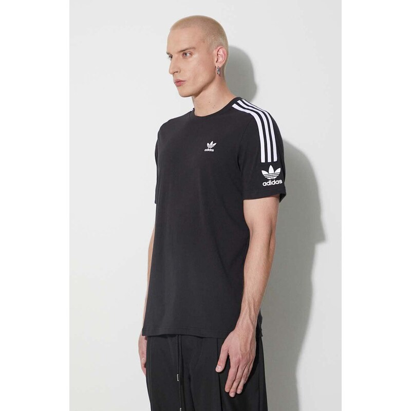 Bavlněné tričko adidas Originals černá barva, s aplikací, IA6344-BLACK