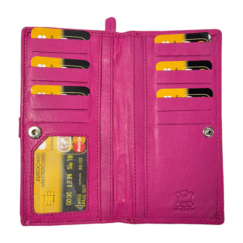 Dámská kožená peněženka Roberto růžová 3174