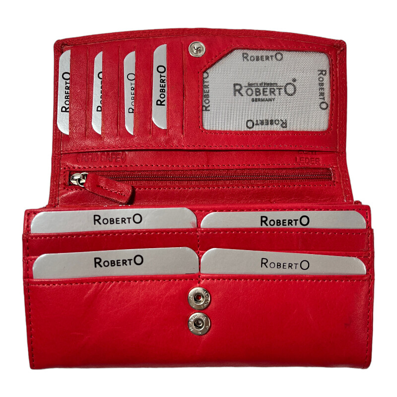 Dámská kožená peněženka Roberto červená 2497