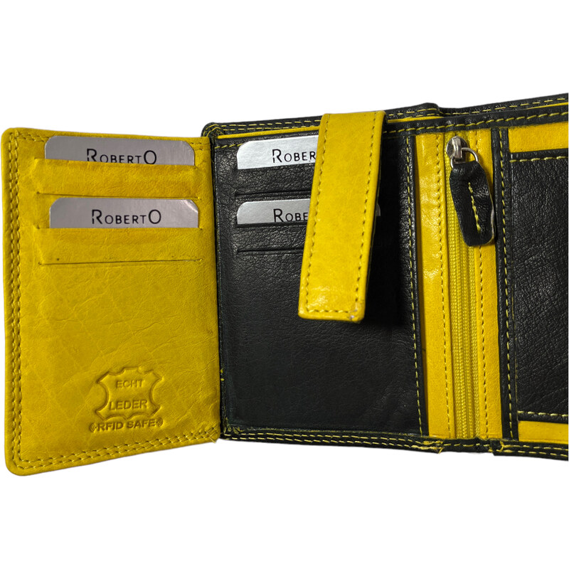 Dámská kožená peněženka Roberto žlutá 2498
