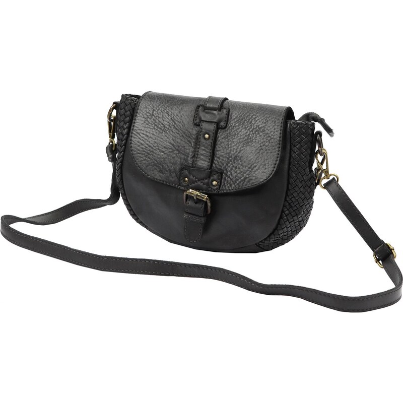 Dámská kožená crossbody kabelka VS 001 černá