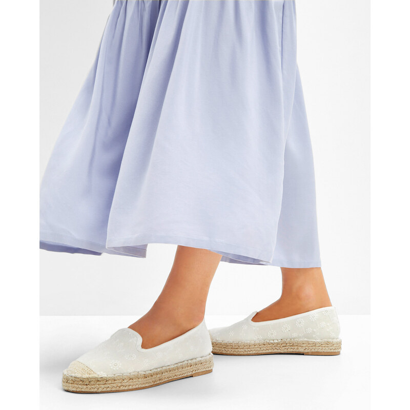 bonprix Espadrilky s výšivkou béžová Žena