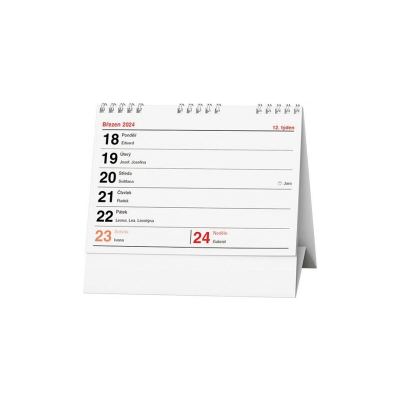 Baloušek s.r.o. Stolní kalendář Pracovní kalendář EASY 2024 BSA5-24